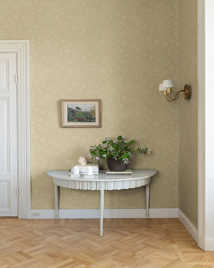 A-Street Prints 4153-82039 Mallow Butter Floral Vine Wallpaper