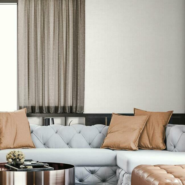 York Wallcoverings 5550 Gunny Sack Texture White Wallpaper