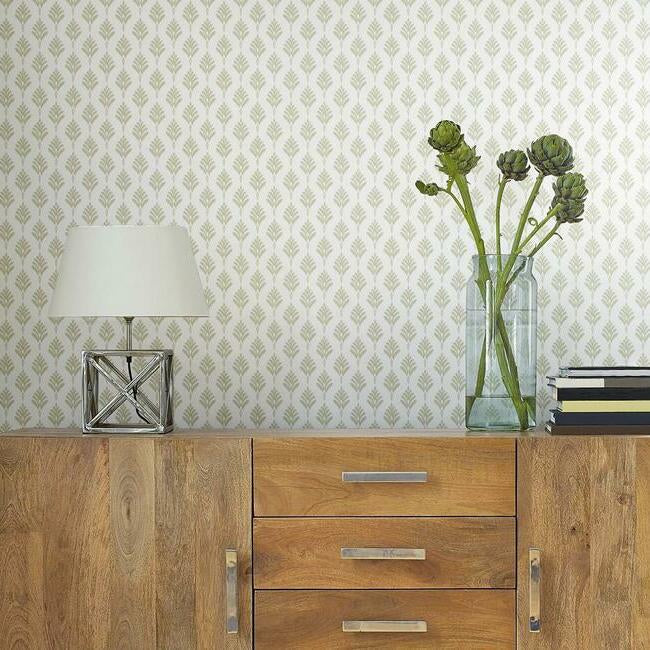 York Wallcoverings CV4458 French Scallop Off White Wallpaper