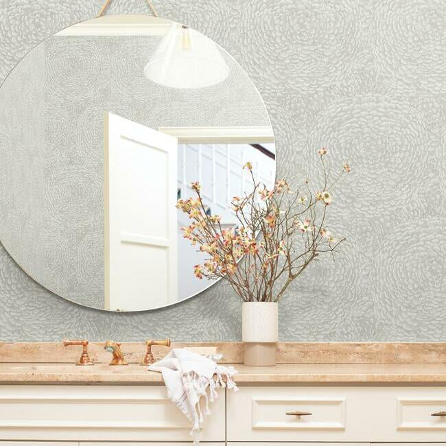 York Wallcoverings BO6752 Floret Gray Wallpaper