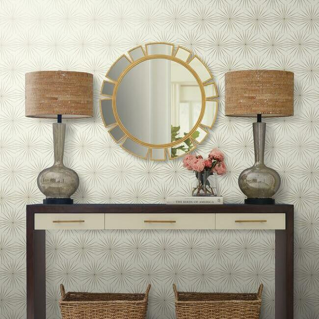 York Wallcoverings BO6692 Starlight White/Silver Wallpaper