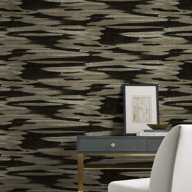 York Wallcoverings DD3825 Nimbus Black Wallpaper-