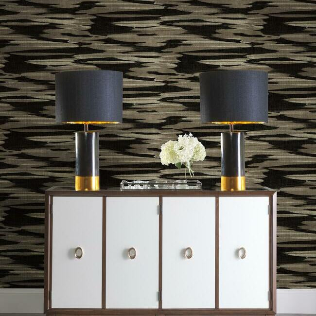 York Wallcoverings DD3825 Nimbus Black Wallpaper-