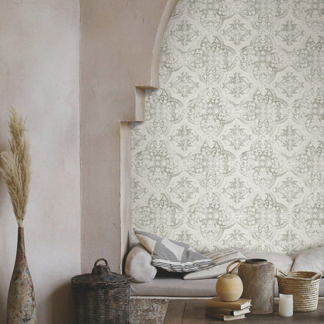 York Wallcoverings MN1893 Quartet White/Neutral Wallpaper