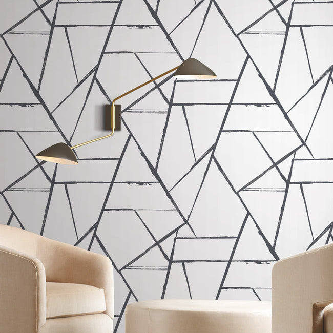 York Wallcoverings CC1295 Black Intersect Wallpaper