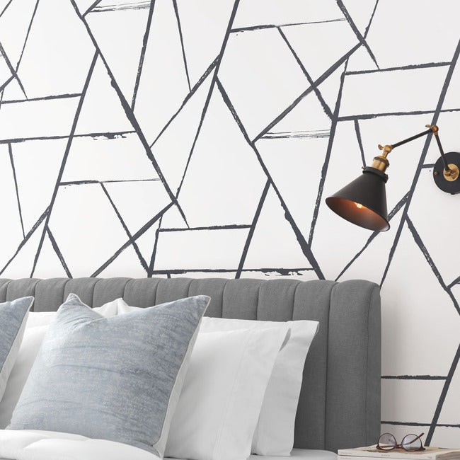 York Wallcoverings CC1295 Black Intersect Wallpaper