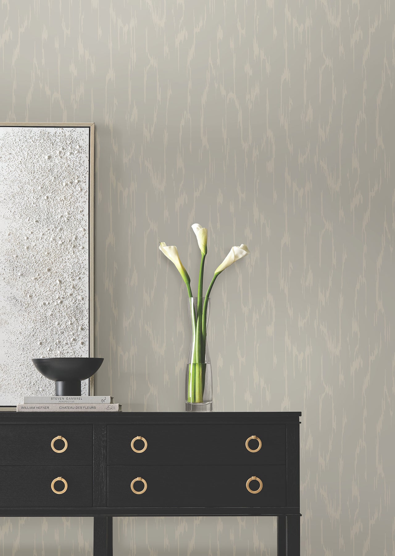 York Wallcoverings DF3362 Flowing Dark Taupe Wallpaper
