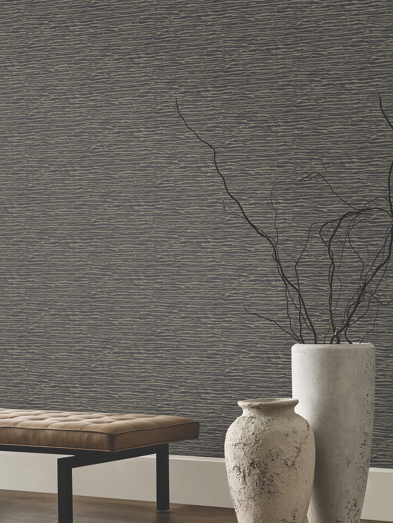 York Wallcoverings DF3384 Horizons Charcoal Wallpaper