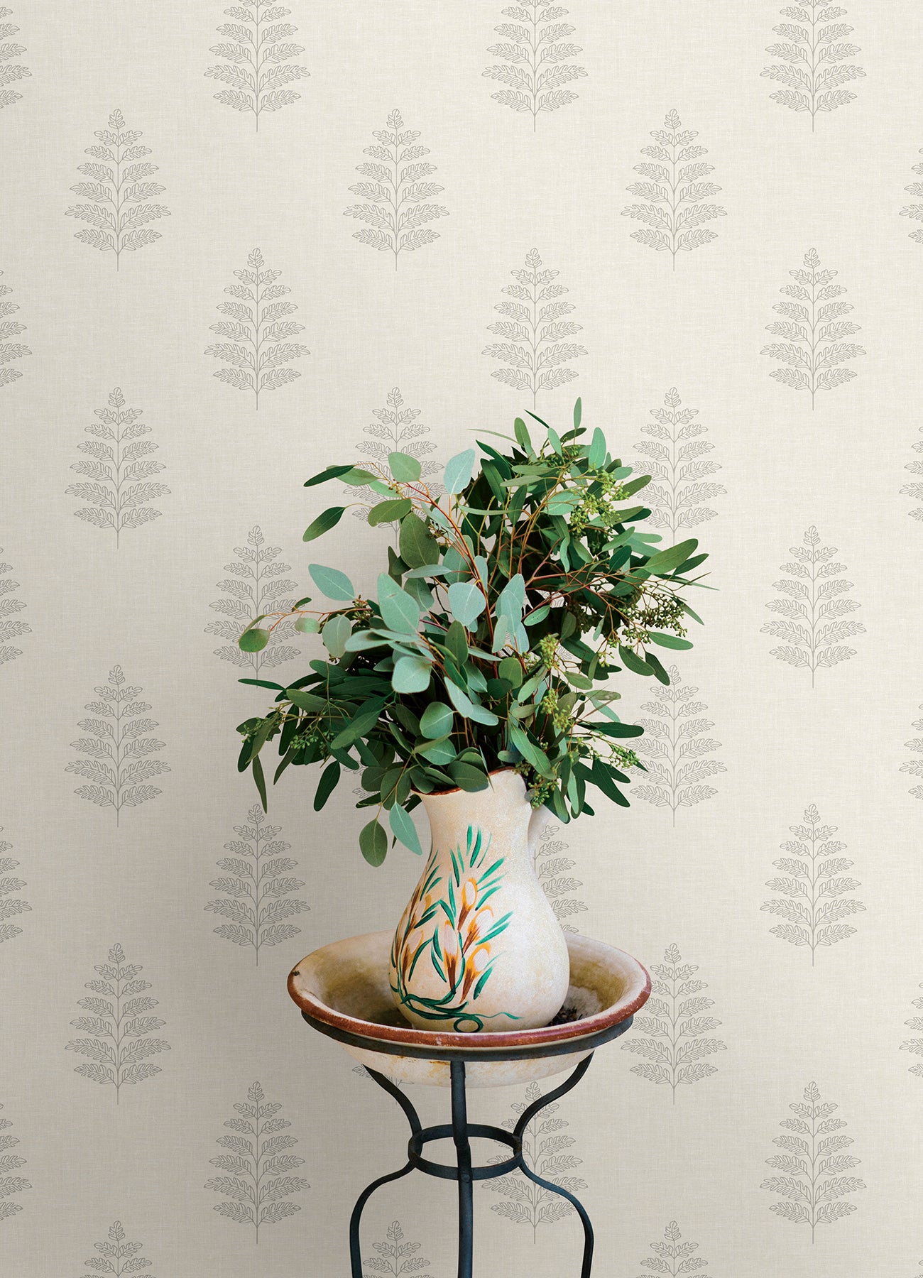 Chesapeake 4169-83125 Frond Cream Leaf Wallpaper