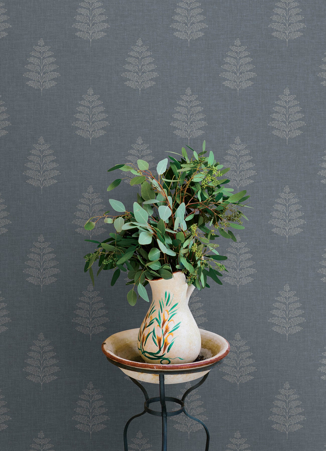 Chesapeake 4169-83127 Frond Denim Leaf Wallpaper