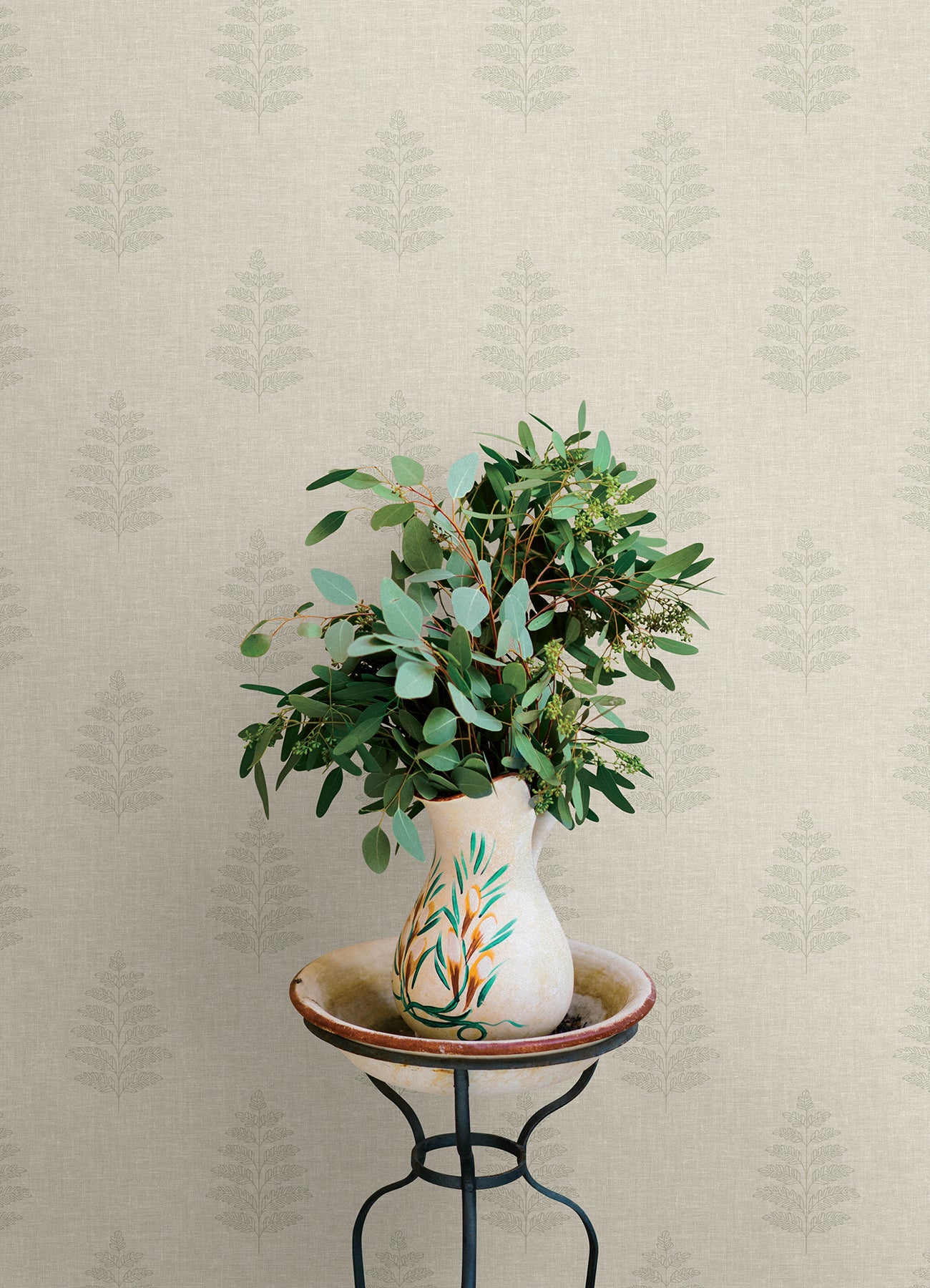 Chesapeake 4169-83129 Frond Beige Leaf Wallpaper