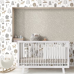 Galerie Wallcoverings 14807 Kids Silver Grey Wallpaper