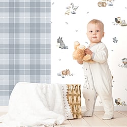 Galerie Wallcoverings 14830 Kids White Wallpaper