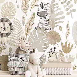 Galerie Wallcoverings 14837 Kids Silver Grey Wallpaper