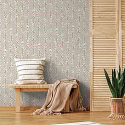 Galerie Wallcoverings 1904-2 Sakura Row Beige Wallpaper
