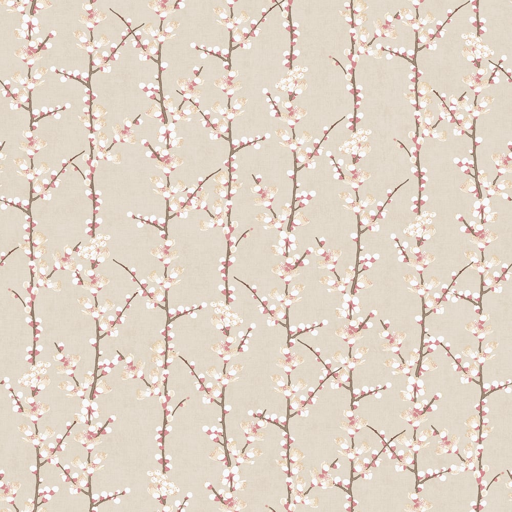 Galerie Wallcoverings 1904-3 Sakura Row Beige Wallpaper