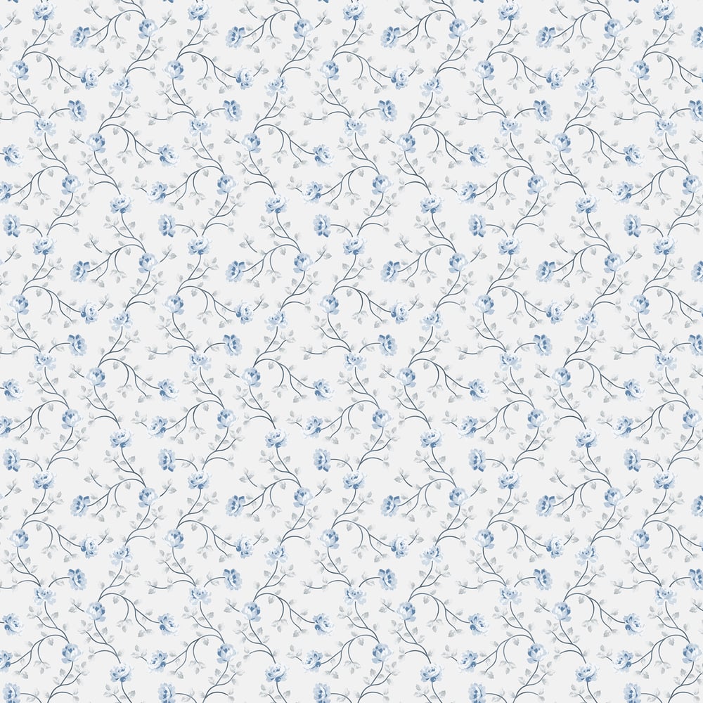 Galerie Wallcoverings 1905-2 Petit Flowers Blue Wallpaper