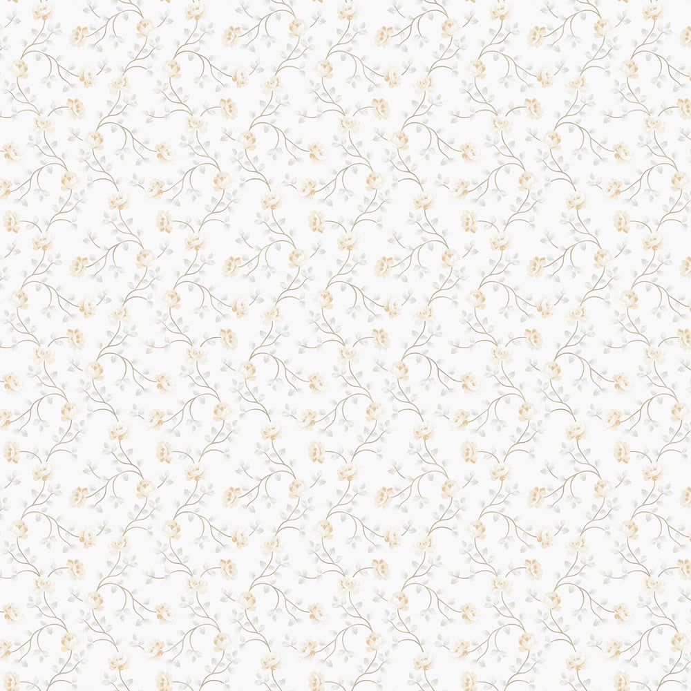Galerie Wallcoverings 1905-4 Flowers Cream Wallpaper
