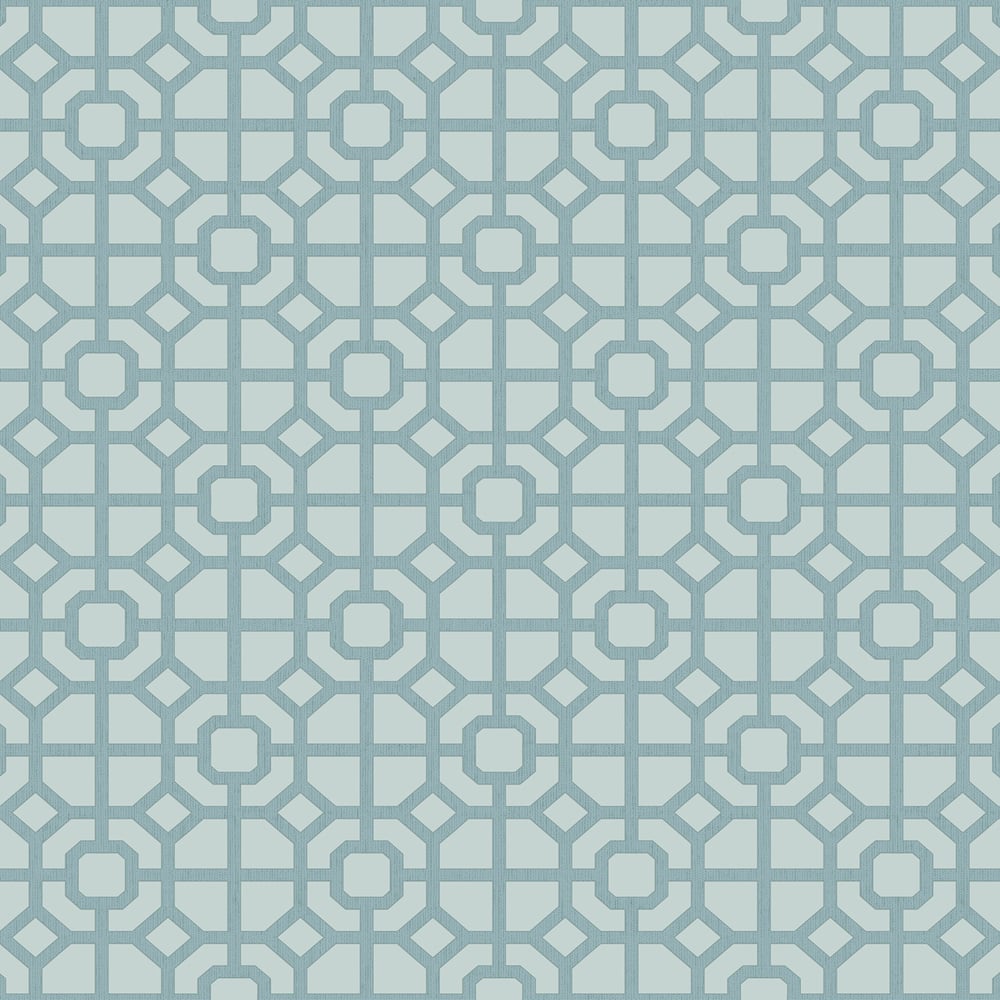 Galerie Wallcoverings 1908-1 Lattice Blue Wallpaper