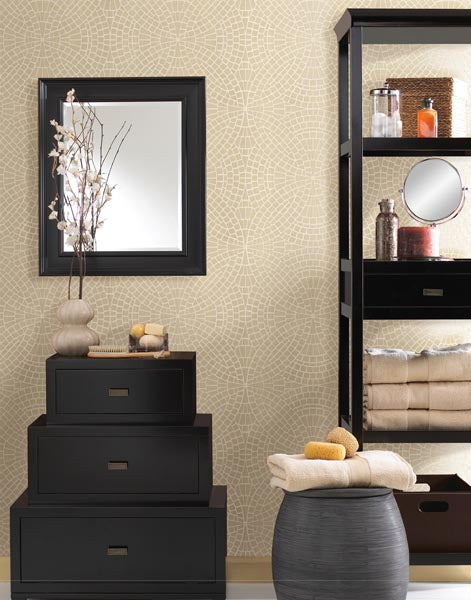 Brewster Home Fashions 2532-20478 Hanley Sand Mosiac Tile Wallpaper