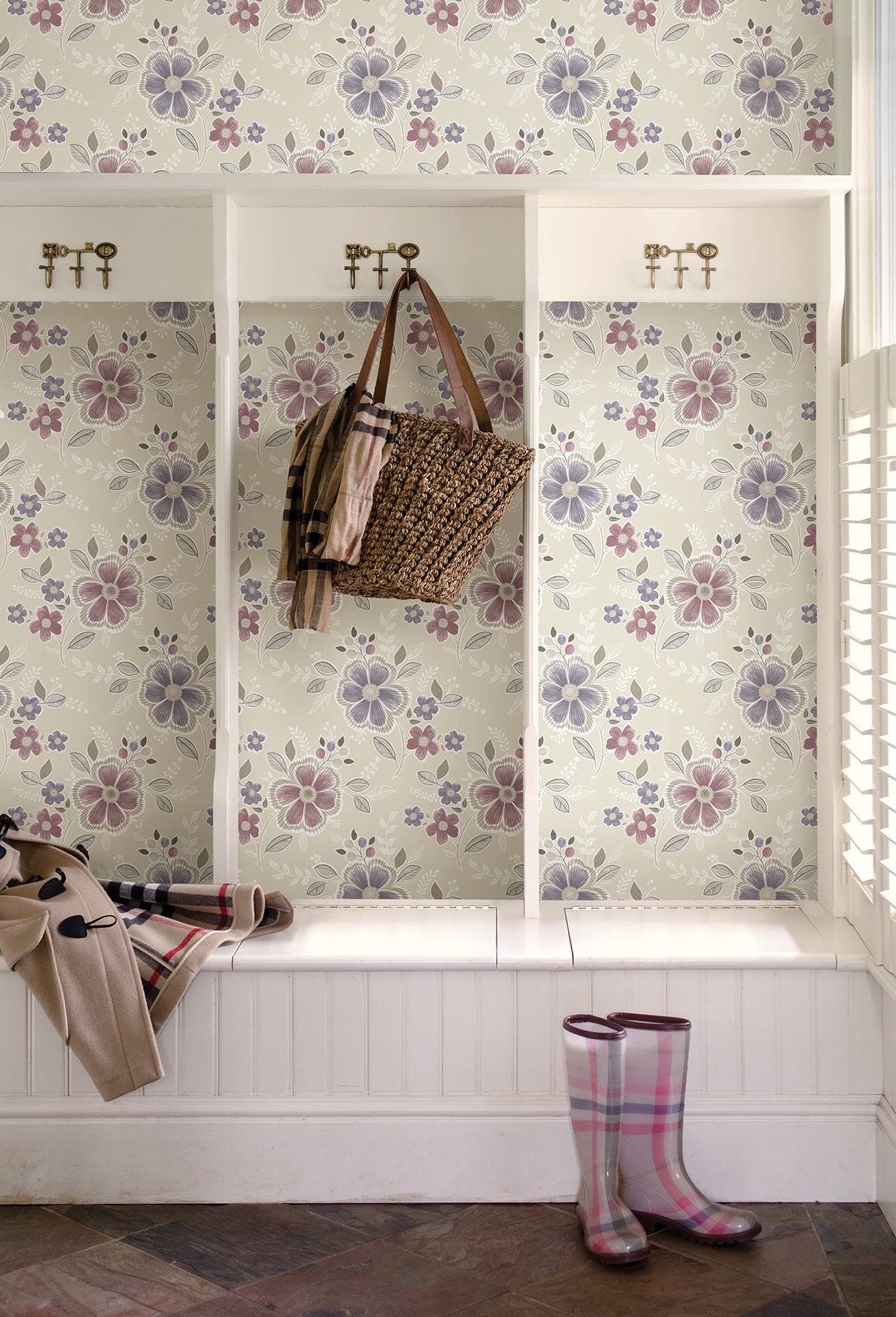 A-Street Prints 2657-22203 Chloe Purple Floral