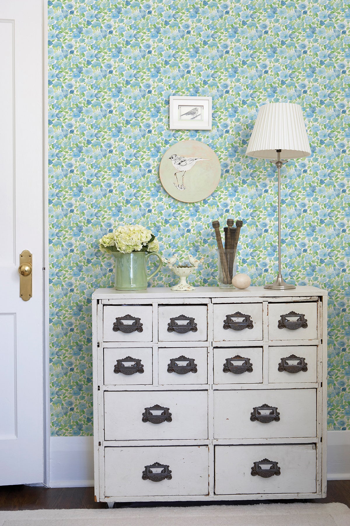 A-Street Prints 2657-22215 Elsie Sky Blue Floral