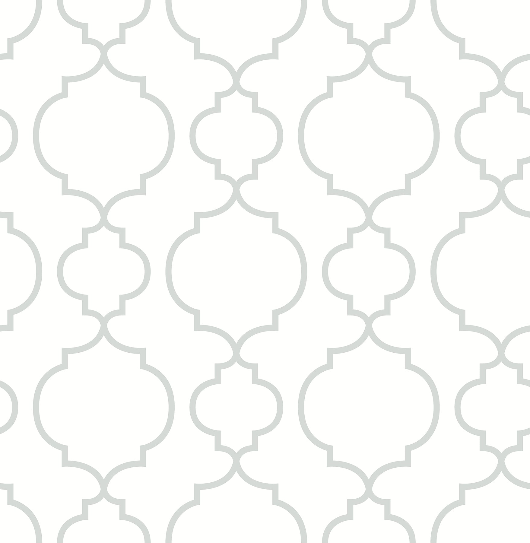 A-Street Prints 2657-22259 Desiree White Quatrefoil