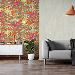 Galerie Wallcoverings 26732 Moorea Orange Wallpaper