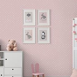 Galerie Wallcoverings 26817 Hearts Pink Wallpaper