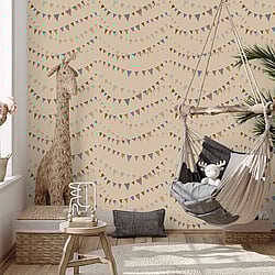 Galerie Wallcoverings 26825 Garland Beige Wallpaper