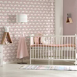 Galerie Wallcoverings 26827 Sweet Sheep Pink Wallpaper