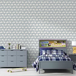 Galerie Wallcoverings 26829 Sweet Sheep Silver Grey Wallpaper