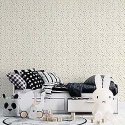 Galerie Wallcoverings 26834 Watercolor Dots Cream Wallpaper