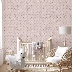 Galerie Wallcoverings 26835 Watercolor Dots Pink Wallpaper