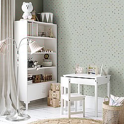 Galerie Wallcoverings 26836 Watercolor Dots Silver Grey Wallpaper