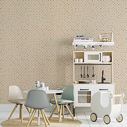 Galerie Wallcoverings 26838 Watercolor Dots Beige Wallpaper