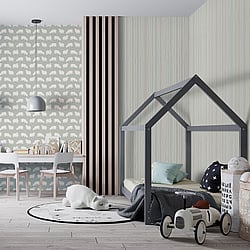 Galerie Wallcoverings 26845 Stripes Silver Grey Wallpaper