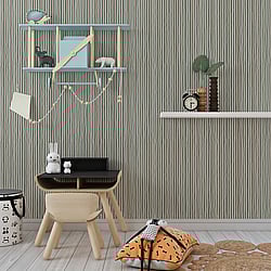 Galerie Wallcoverings 26846 Stripes Silver Grey Wallpaper