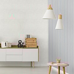 Galerie Wallcoverings 26847 Stripes Silver Grey Wallpaper