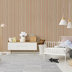 Galerie Wallcoverings 26850 Stripes Bronze Brown Wallpaper