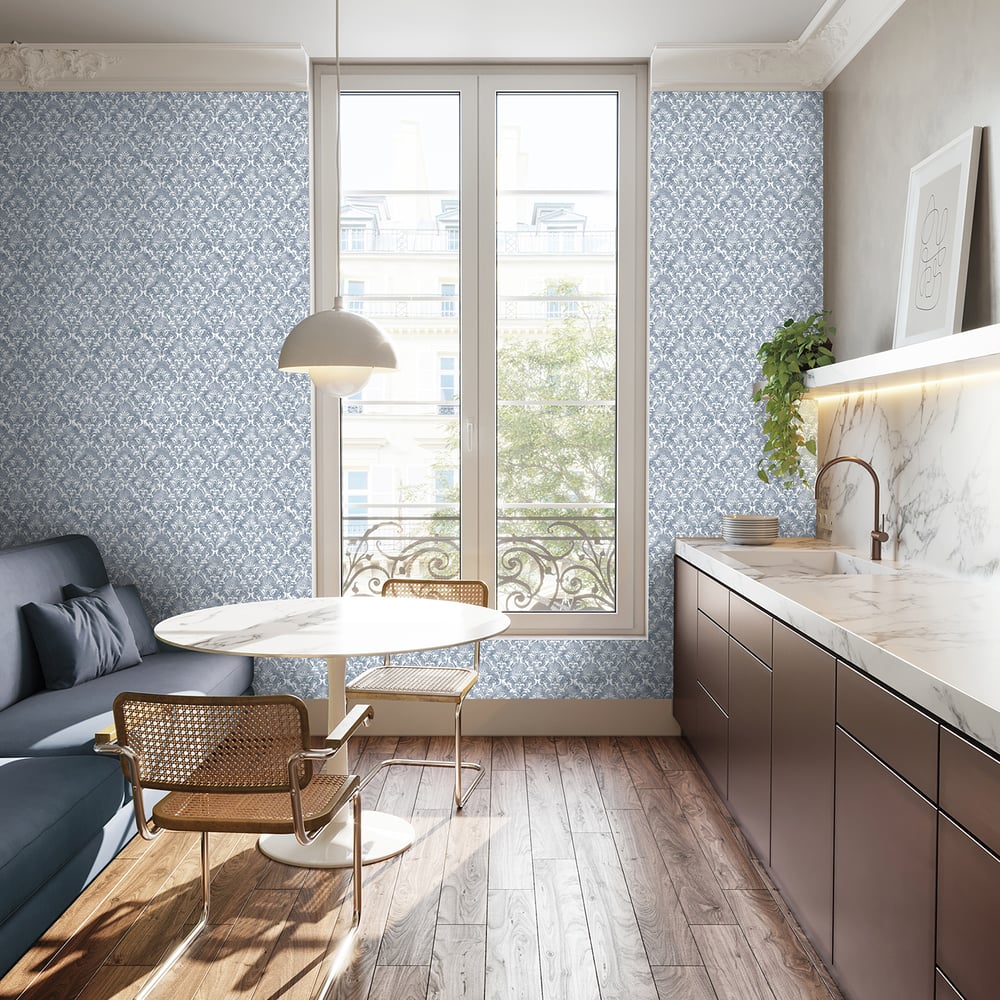 Galeria Wallcoverings 26862 Lisboa Blue Wallpaper