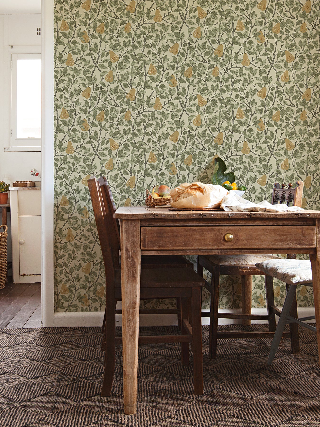 A-Street Prints 2999-13102 Pirum Yellow Pear Wallpaper