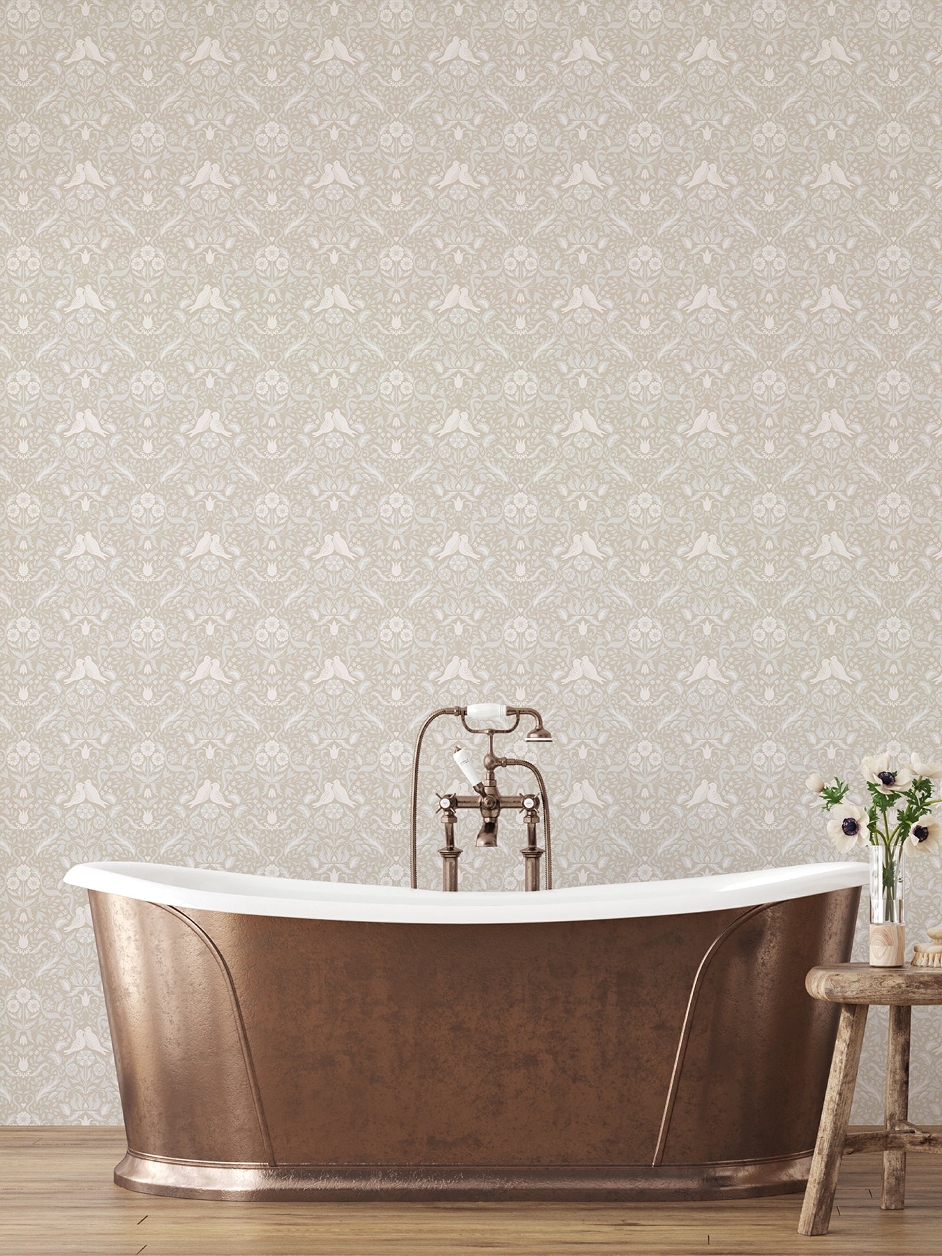 A-Street Prints 2999-14026 Niki Beige Country Kitsch Wallpaper