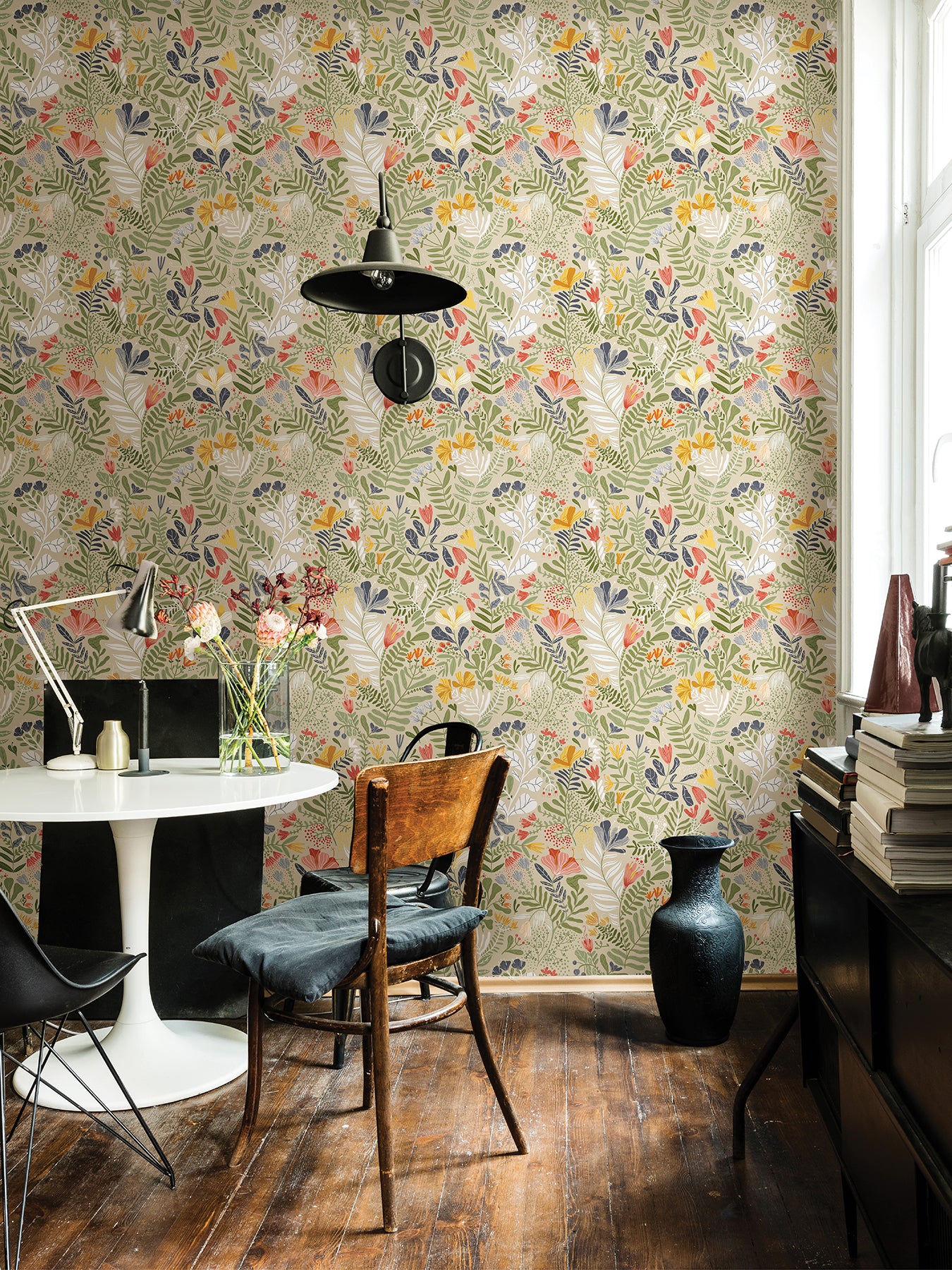 A-Street Prints 2999-55011 Brittsommar Green Woodland Floral Wallpaper