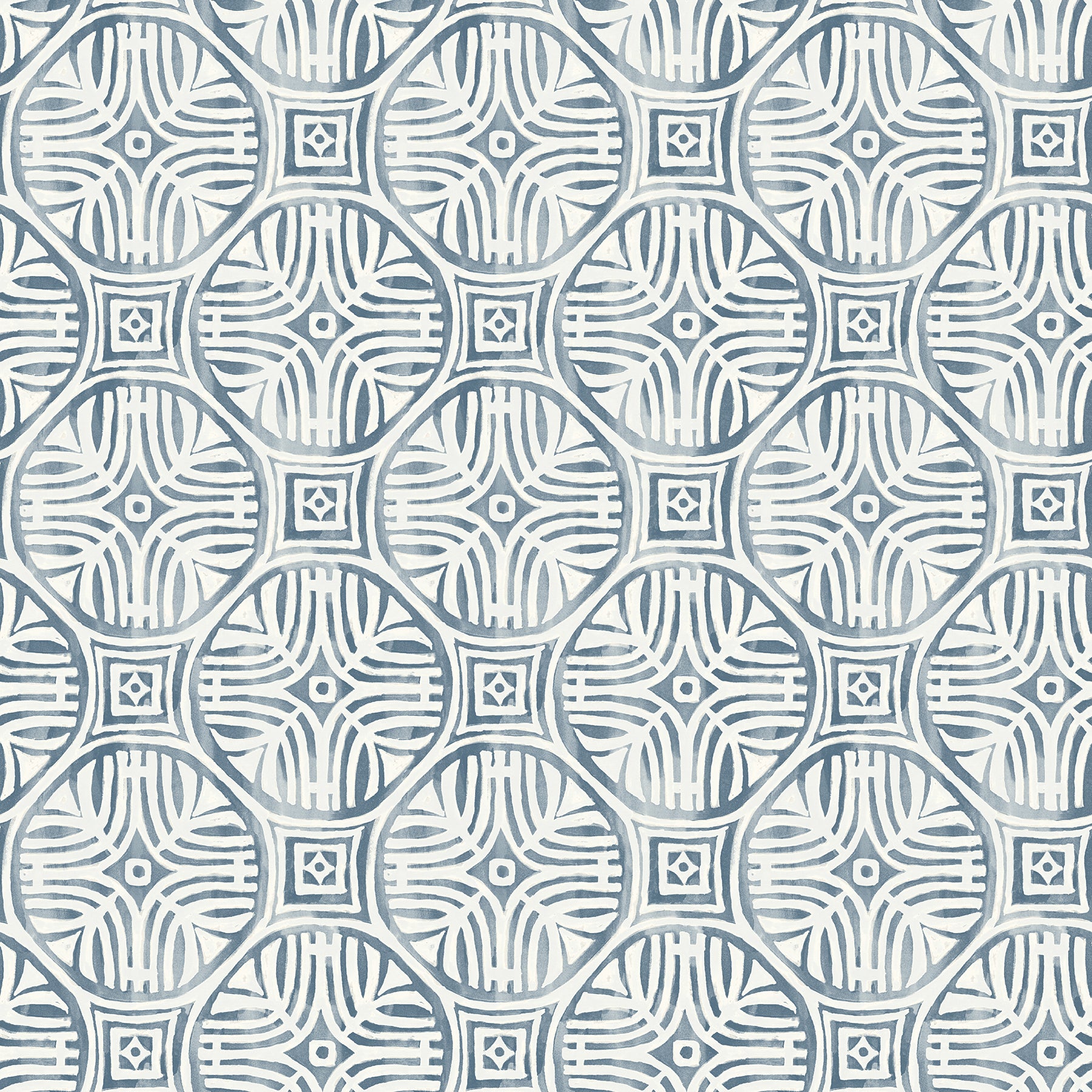 Chesapeake 3125-72310 Sandee Navy Medallion Wallpaper