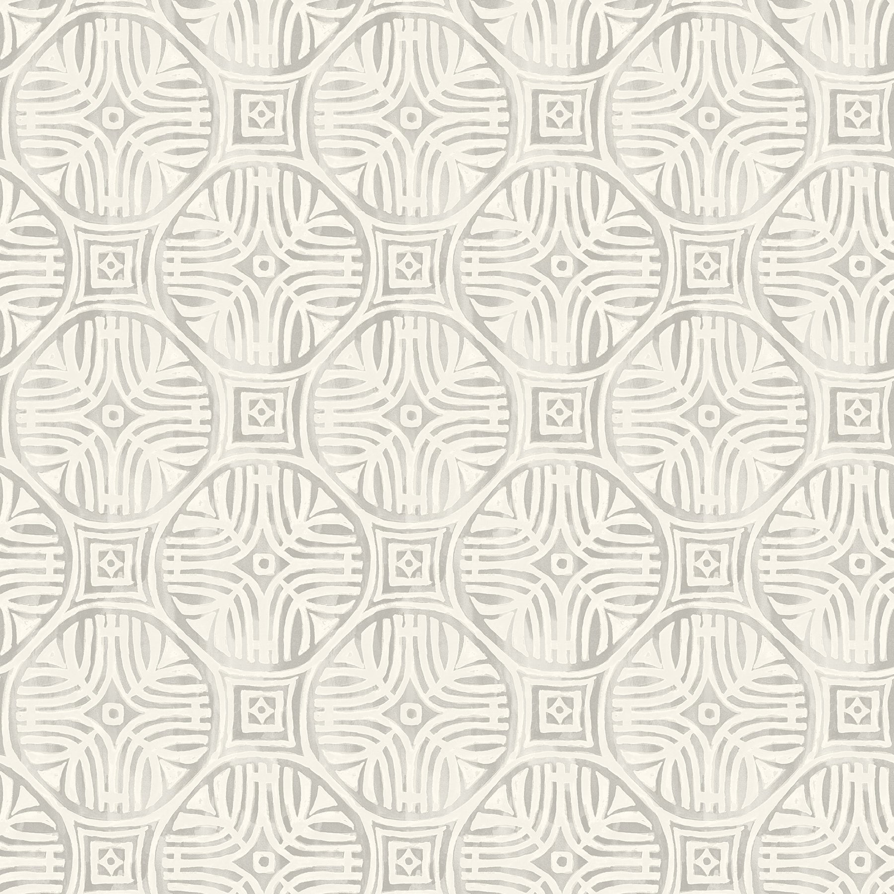 Chesapeake 3125-72313 Sandee Grey Medallion Wallpaper