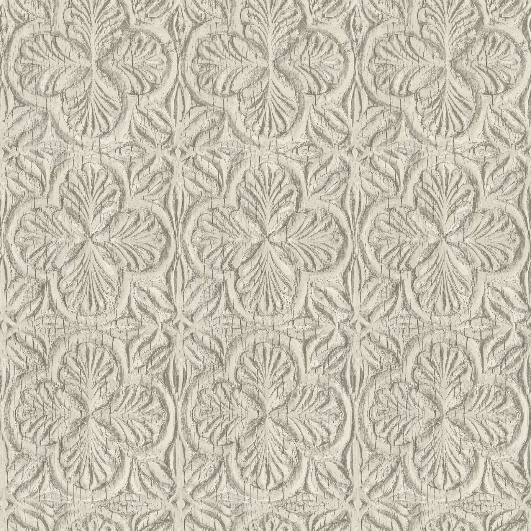 Chesapeake 3125-72336 Karachi Taupe Wooden Damask Wallpaper
