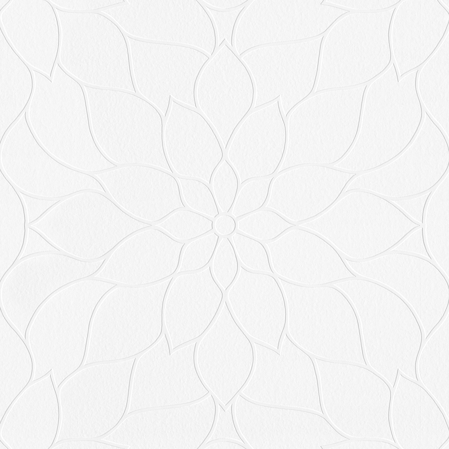 Brewster Home Fashions 4000-9507-10 Anselm White Floral Bloom Paintable Wallpaper
