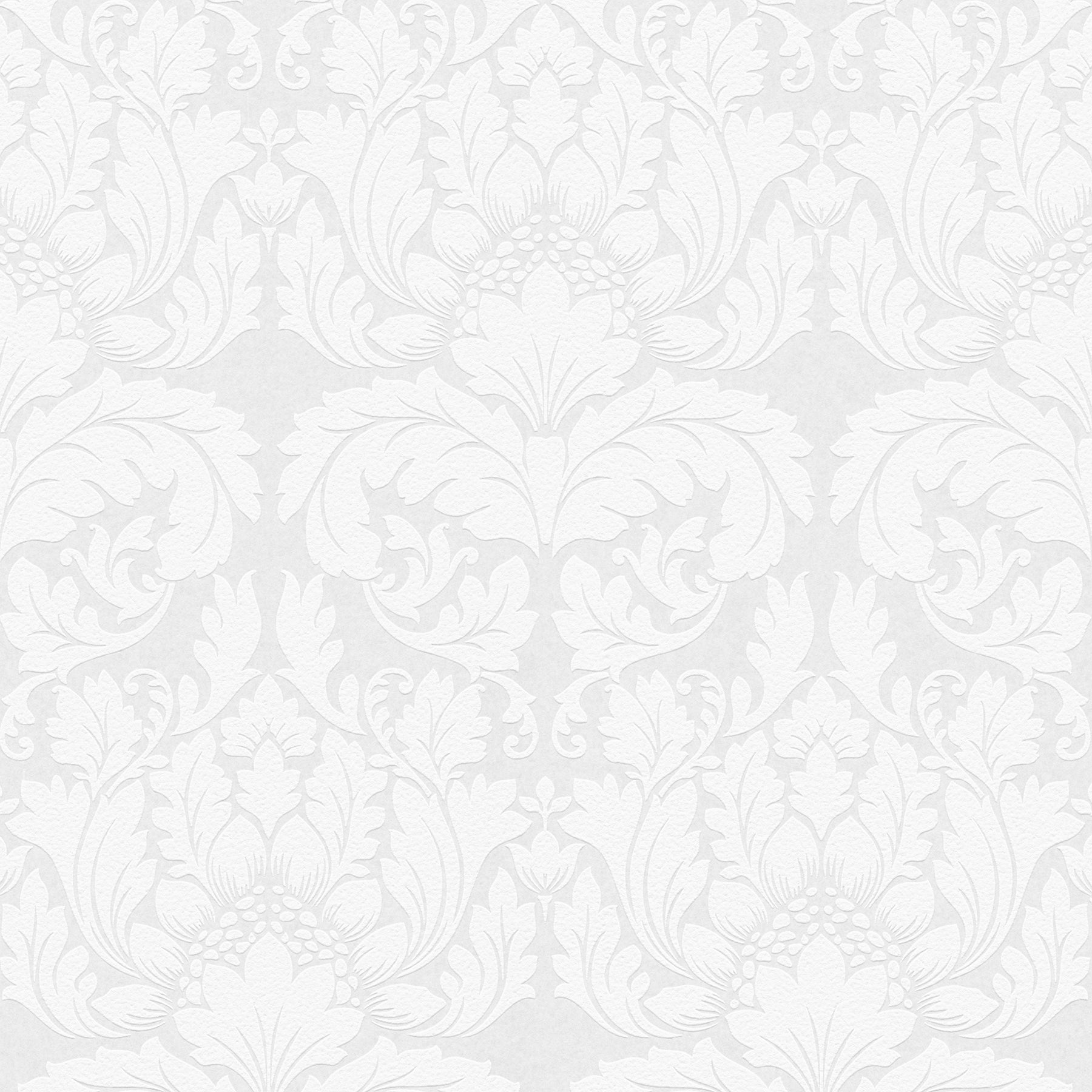 Brewster Home Fashions 4000-95135-1 Jan White Damask Paintable Wallpaper