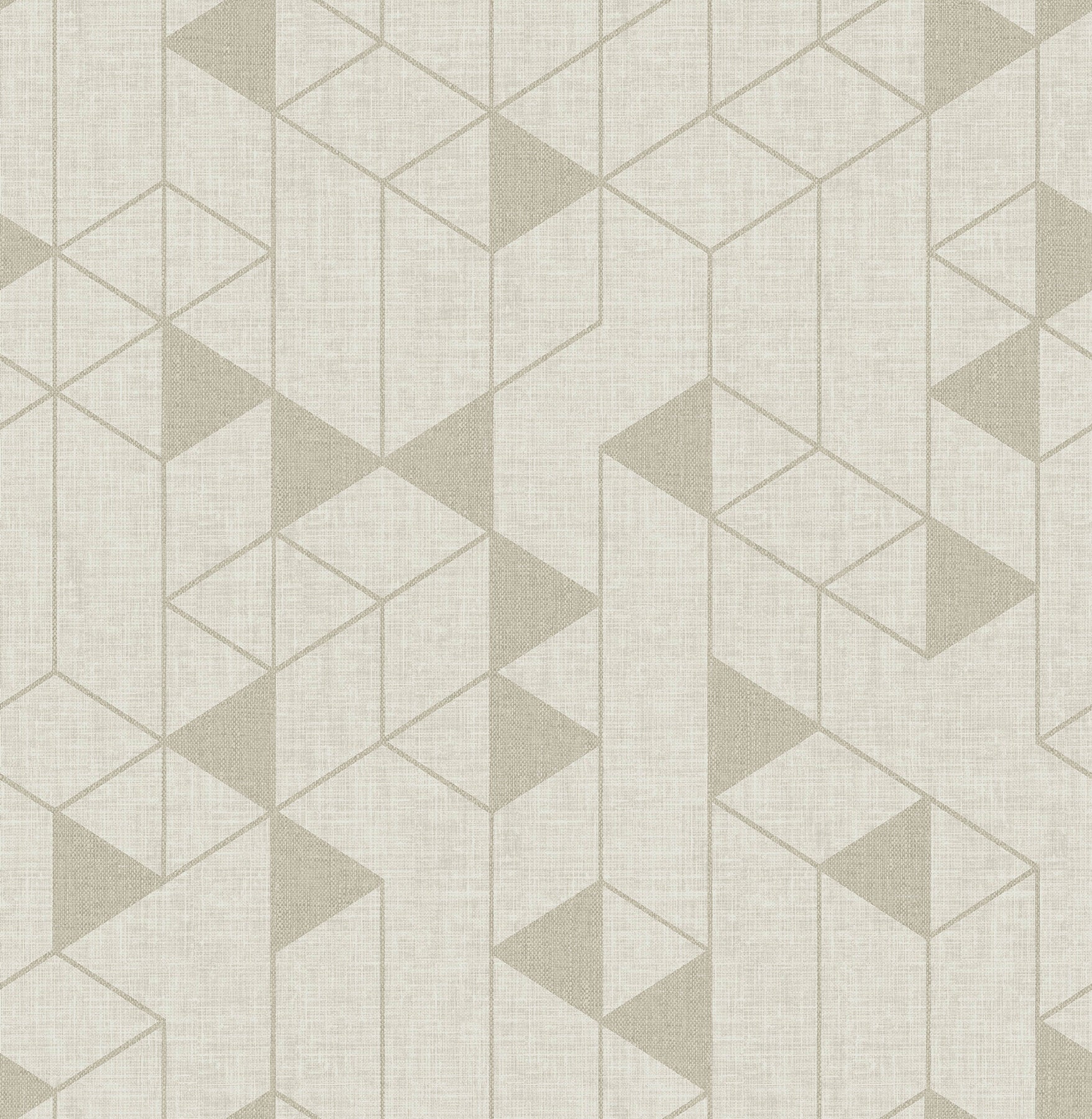 A-Street Prints 4034-26770 Fairbank Champagne Linen Geometric Wallpaper